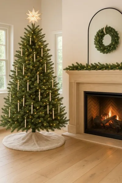 Christmas Tree Rug Yilbasi - Off White 6