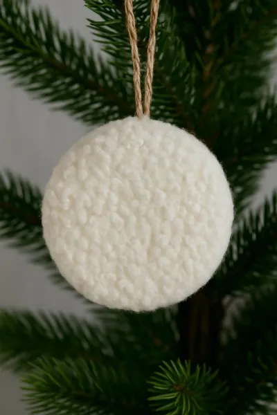 Christmas Ornament 3 Lu Set - White