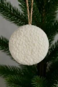 Christmas Ornament 3 Lu Set - White