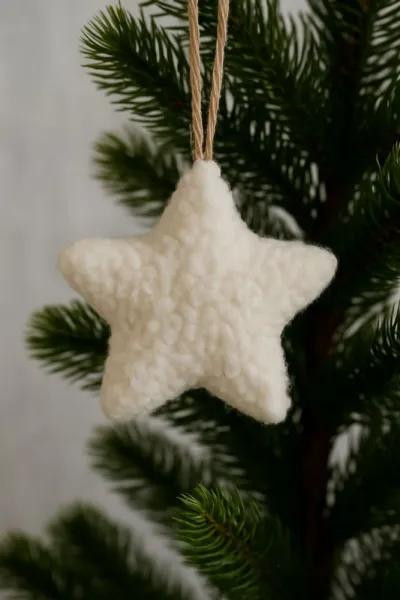 Christmas Ornament 3 Lu Set - White