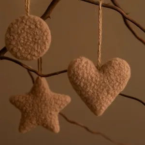 Christmas Ornament 3 Lu Set - Brown