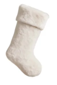 Christmas Stocking Pelush - White