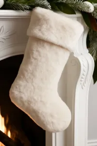 Christmas Stocking Pelush - White