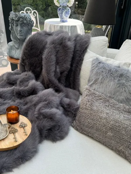 Prehoz na pohovku Lolita 200x75 - Anthracite