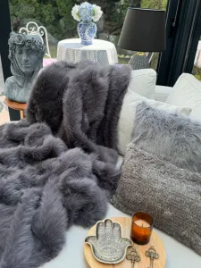 Prehoz na pohovku Lolita 200x75 - Anthracite