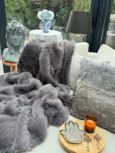 Prehoz na pohovku Lolita 200x75 - Anthracite