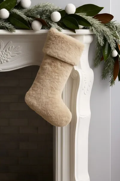 Christmas Stocking Pelush - Beige