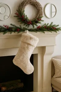 Christmas Stocking Pelush - Beige