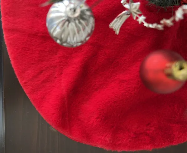 Christmas Tree Rug Pelush Christmas - Red