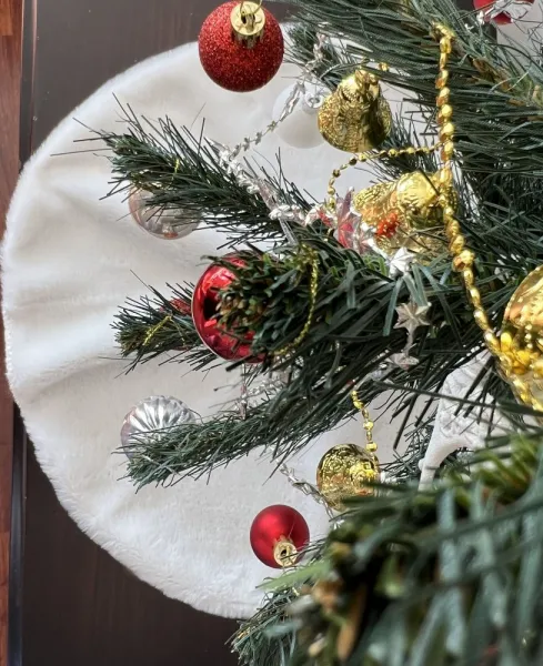 Christmas Tree Rug Pelush Christmas - Ecru