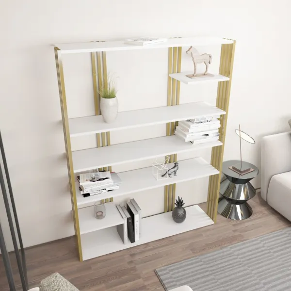 Knižnica Jenny - White, Gold