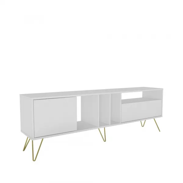 TV stolík Mistico (180) - White, Gold
