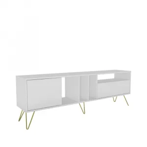 TV stolík Mistico (180) - White, Gold