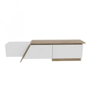 TV stolík Zonas - White, Walnut
