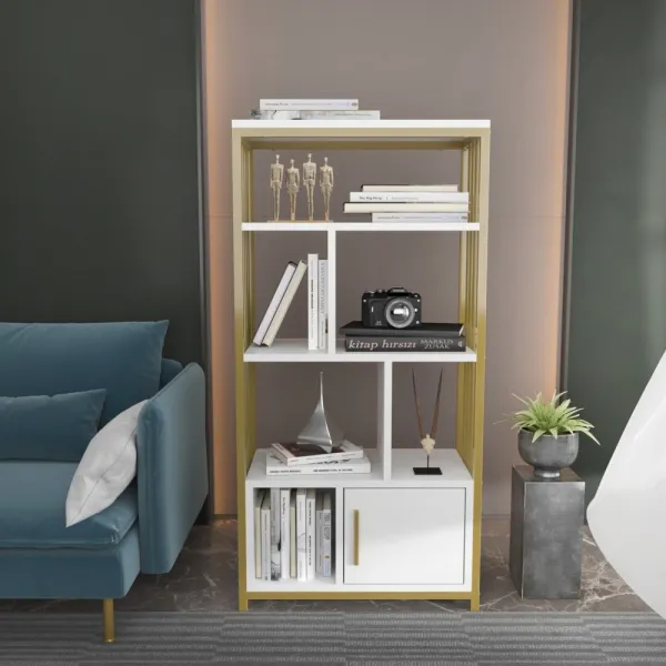 Knižnica Valero - White, Gold