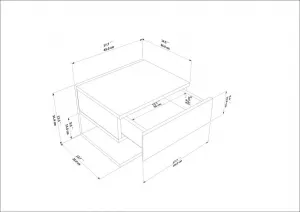Nočný stolík Vivid - Beige