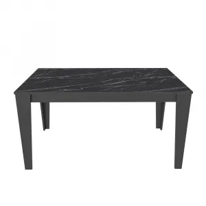 Jedálenský stôl Bud - Black, Marble