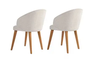 Súprava stoličiek (2 kusy) Bentley - White, Dark Oak