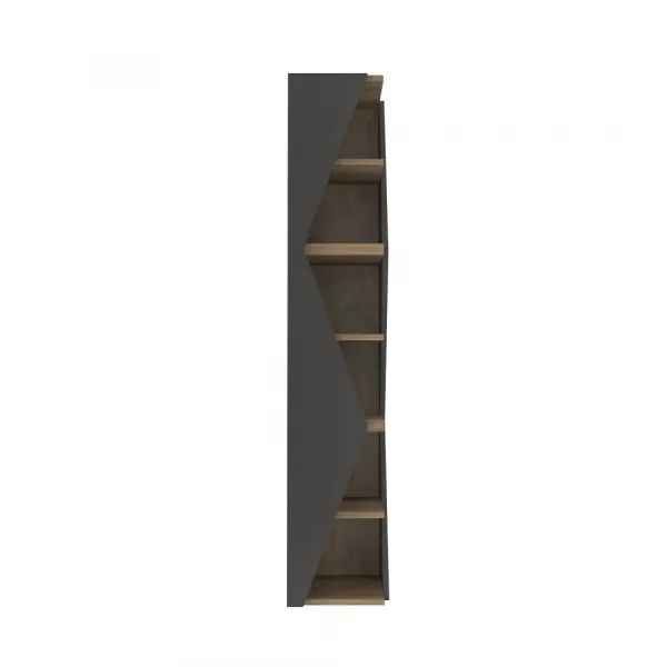 Knižnica Arrow - Black, Walnut