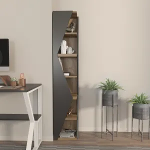Knižnica Arrow - Black, Walnut