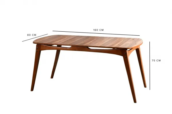 Set stola a stoličiek (5 kusov) Touch Wooden - Cream