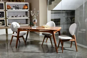 Set stola a stoličiek (5 kusov) Touch Wooden - Cream