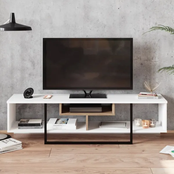 TV stolík Asal (150) - White, Ud, Black