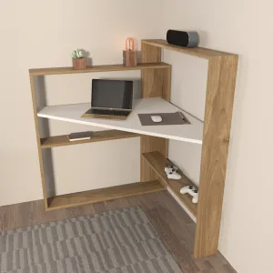 Písací stôl Kelly - Walnut, White