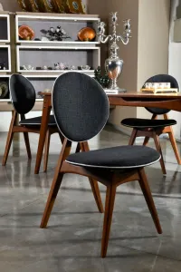 Set stola a stoličiek (5 kusov) Touch Wooden - Anthracite