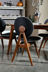 Set stola a stoličiek (5 kusov) Touch Wooden - Anthracite