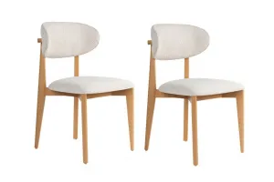 Súprava stoličiek (2 kusy) Lionte- White, Light Oak