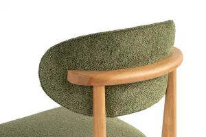 Súprava stoličiek (2 kusy) Lionte - Green, Light Oak