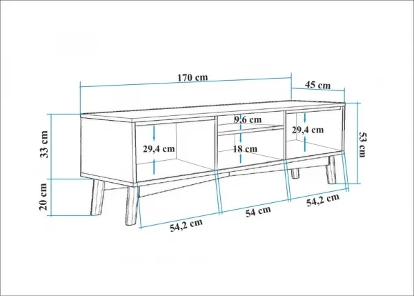 TV stolík Vina - Walnut
