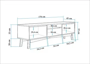 TV stolík Vina - Walnut