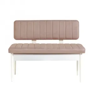 Kalune Design Lavice VINA s úložným prostorem 110 cm bílá/béžová
