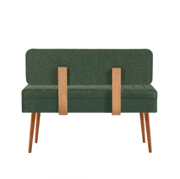 Kalune Design Lavice VINA II s úložným prostorem 110 cm borovice atlantic/tmavě zelená
