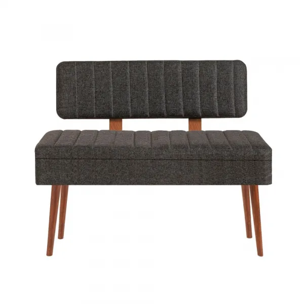 Kalune Design Lavice VINA II s úložným prostorem 110 cm ořech/antracitová