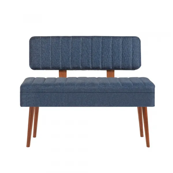 Bank Vina 1048 - 1 - Walnut, Dark Blue