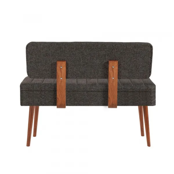 Kalune Design Lavice VINA II s úložným prostorem 110 cm ořech/antracitová