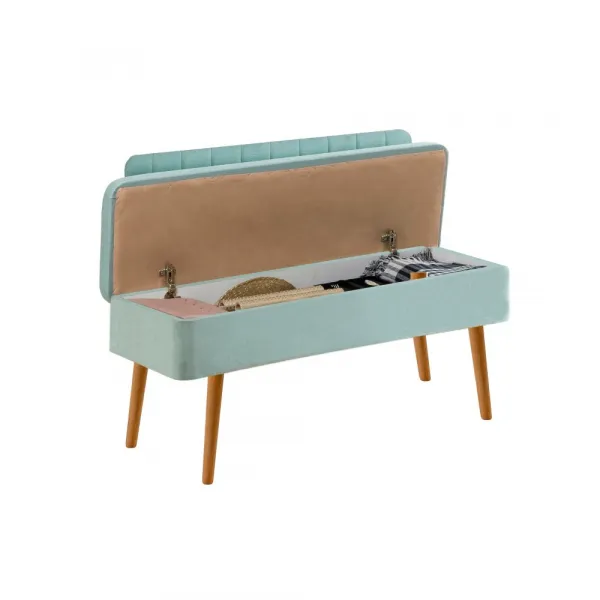 Kalune Design Lavice VINA II s úložným prostorem 110 cm borovice atlantic/pistáciově zelená