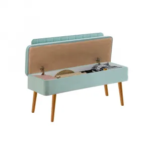 Kalune Design Lavice VINA II s úložným prostorem 110 cm borovice atlantic/pistáciově zelená