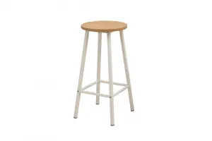 Bar Table & Stool Set (3 Pieces) Mola Set 100 - Karina White