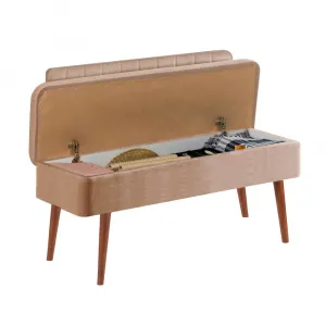 Kalune Design Lavice VINA II s úložným prostorem 110 cm ořech/béžová