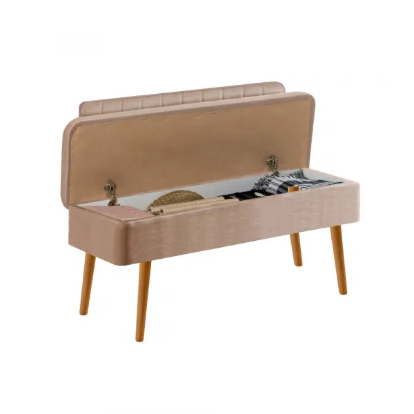 Kalune Design Lavice VINA II s úložným prostorem 110 cm borovice atlantic/béžová