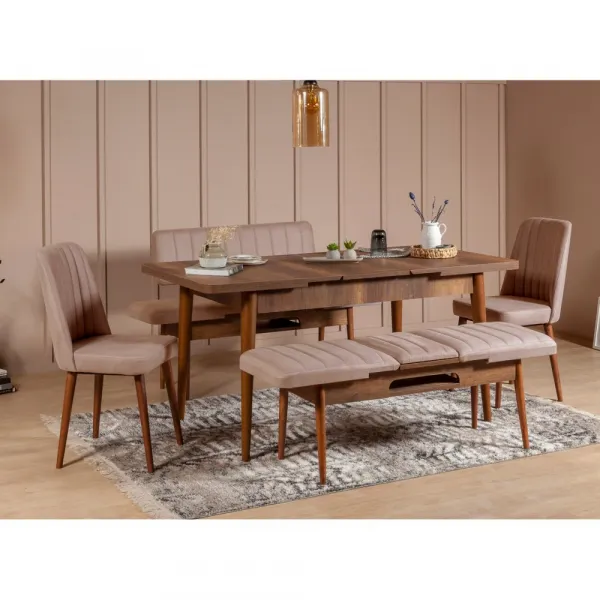 Stolička Vina Sandalye Walnut-Stone