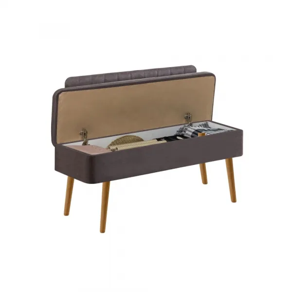 Kalune Design Lavice VINA II s úložným prostorem 110 cm borovice atlantic/antracitově šedá