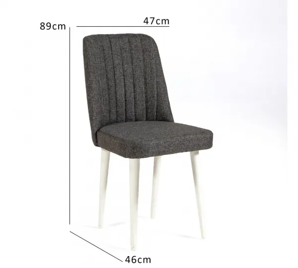 Stolička Vina Sandalye Anthracite, White