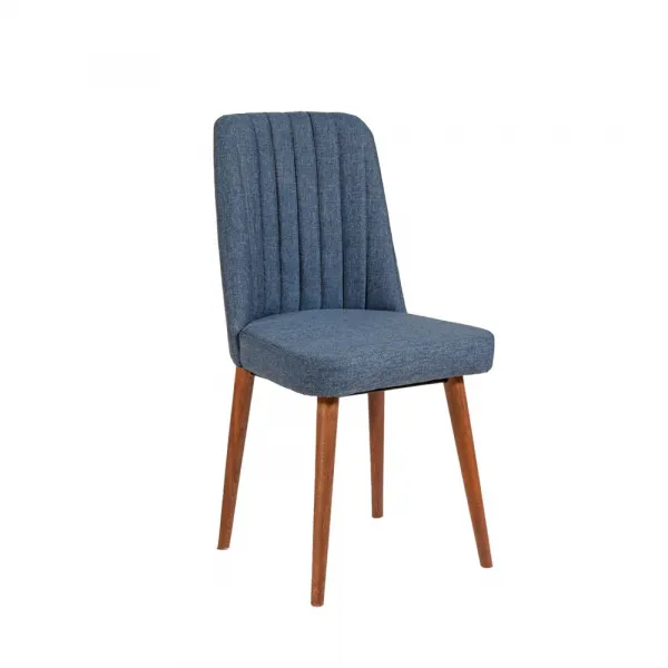 Stolička Vina 1048 - Dark Blue, Walnut
