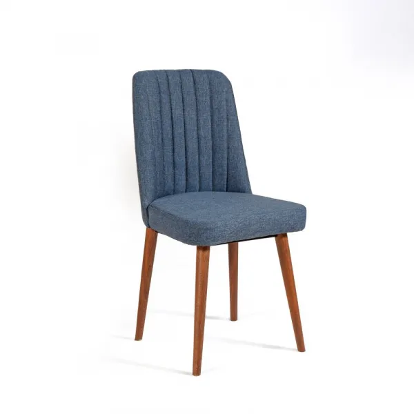 Stolička Vina 1048 - Dark Blue, Walnut