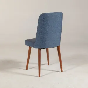 Stolička Vina 1048 - Dark Blue, Walnut